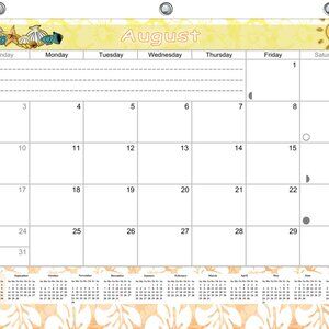 2026-2027 Academic Year 12 Months Student Calendar Planner for 3-Ring Binder 03